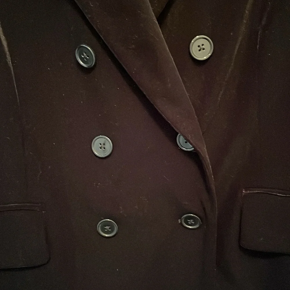 SOFIA Jeans Black Double-Breast Blazer Velvet feel USED excellent condition Sz L - Picture 3 of 8